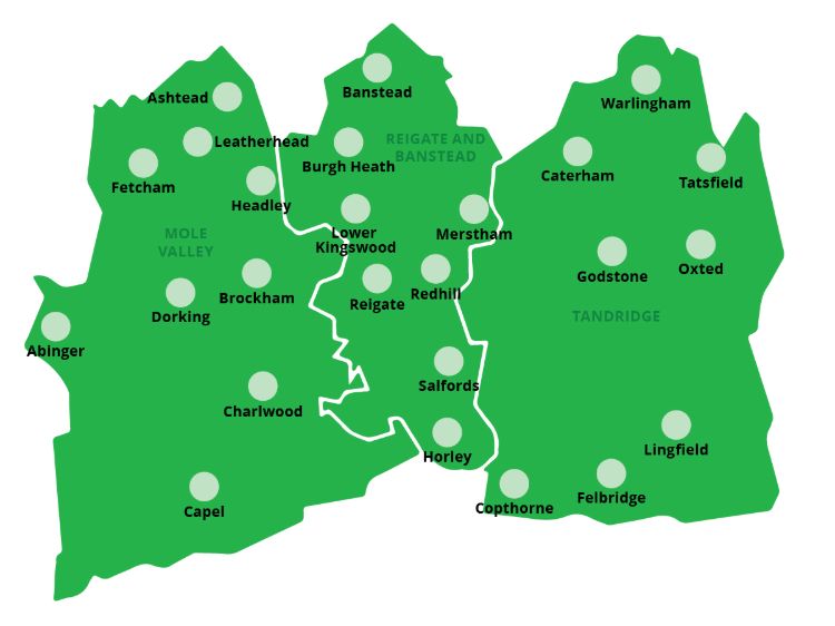 Map of areas covered by SBCP Map of areas covered by SBCP